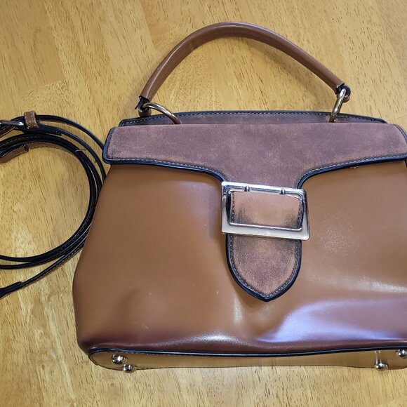 👜ESPE Caramel Coloured Faux Leather Designer Hand Bag - Picture 8 of 16